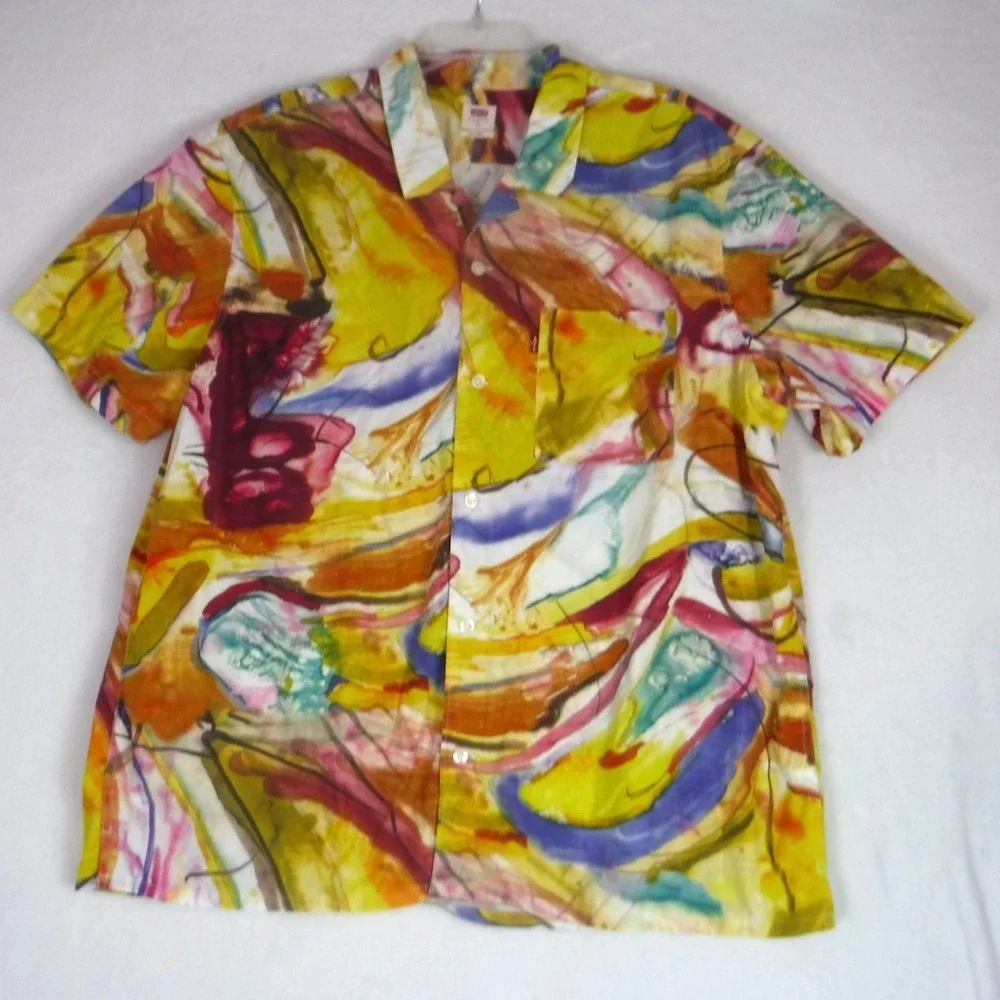 Levi's Relaxed Hawaiian‎ Short Sleeve Button Down Shirt Men's Size XL